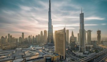 Dubai skyline at sunset - litigation funding for expat investors in the UAE