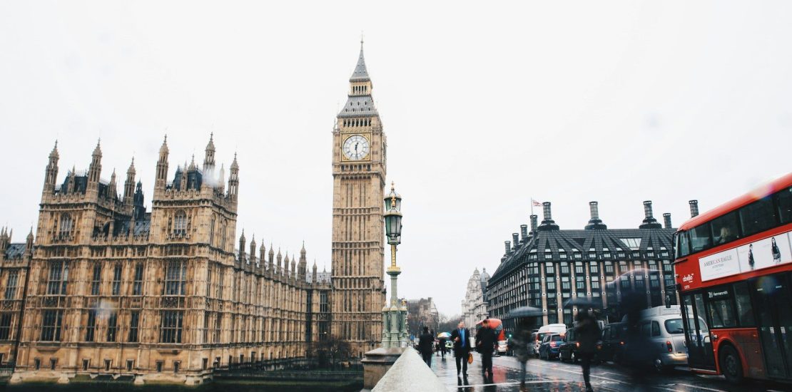 people near Big Ben in London
