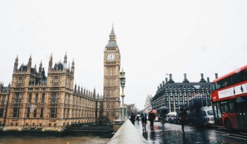 people near Big Ben in London